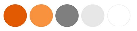grey and orange palettes